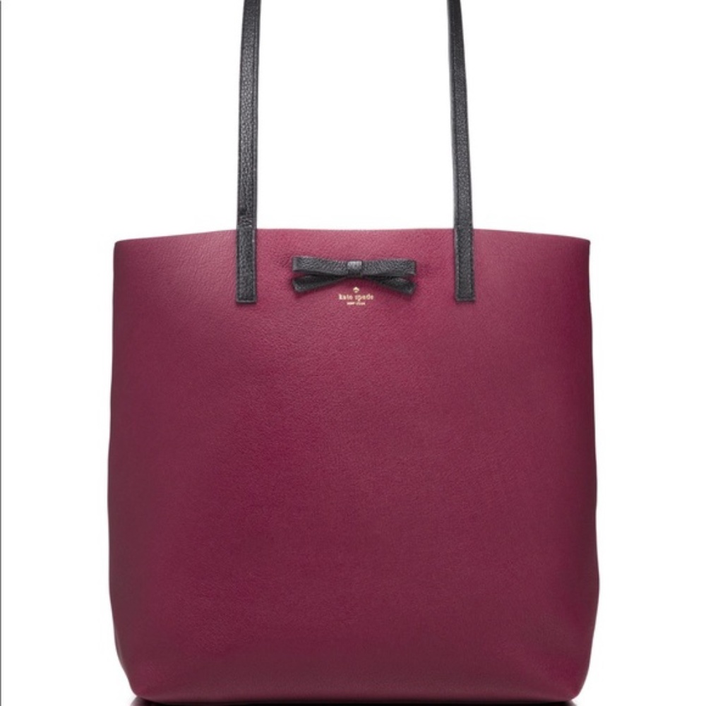 Kate Spade on purpose burgundy soft leather tote